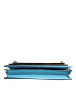 Dolce & Gabbana Blue Branded Maxi Plate Leather Crossbody Phone Bag