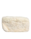 Dolce & Gabbana White Fur Handbag Clutch Purse Pouch Bag