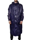 Dolce & Gabbana Dark Blue Cotton Hooded Men Raincoat Jacket