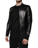 Dolce & Gabbana Black Lambskin Full Zip Biker Blouson Jacket