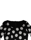 Dolce & Gabbana Black White Silk Polka Dots Sheath Midi Dress
