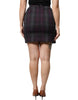 BENCIVENGA Multicolor Checkered Ruffle High Waist Mini Skirt