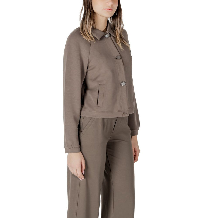 Street One Gray Modal Jackets & Coat