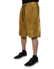 Dolce & Gabbana Brown Lambskin Suede Men Bermuda Shorts
