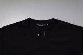 Dolce & Gabbana Black Logo Cotton Men Crew Neck T-shirt