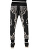 Dolce & Gabbana Black Bandana Cotton Jogger Pants