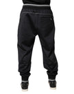 Dolce & Gabbana Black Polyester Logo Jogger Pants