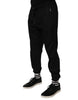 Dolce & Gabbana Black Cotton Men Jogger Sweatpants Pants