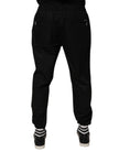 Dolce & Gabbana Black Cotton Men Jogger Sweatpants Pants