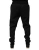 Dolce & Gabbana Black Polyester Men Jogger Sweatpants Pants