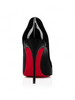Christian Louboutin Black Patent Leather Hot Chick Pumps 100