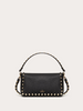 Valentino Garavani Black Garnet Calfskin Small Rockstud Shoulder Bag