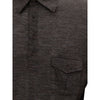 Corneliani Gray Wool Polo Shirt