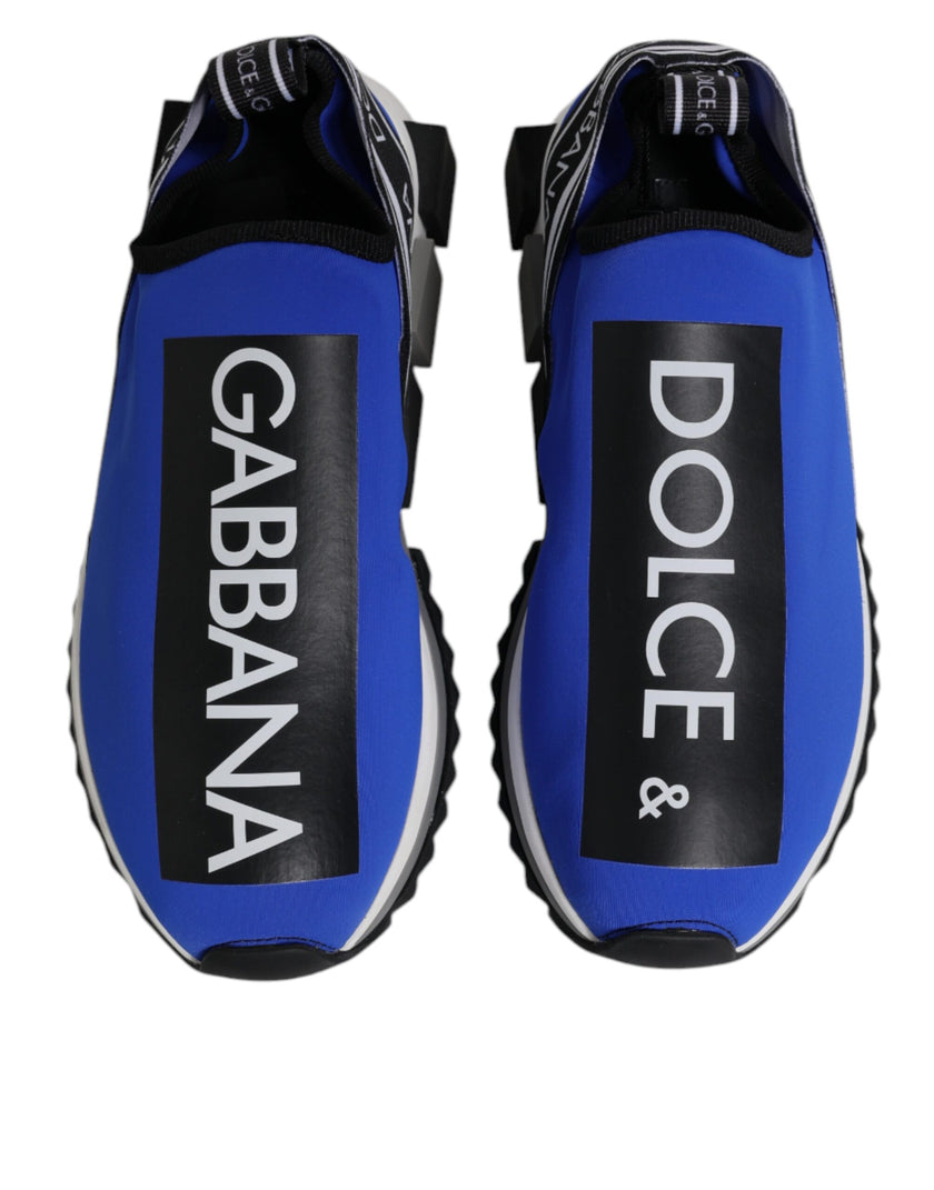 Dolce & Gabbana Blue Logo Low Top Sorrento Sneakers Shoes