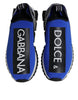 Dolce & Gabbana Blue Logo Low Top Sorrento Sneakers Shoes