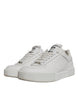 Dolce & Gabbana White Miami Leather Low Top Sneakers Shoes