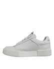 Dolce & Gabbana White Miami Leather Low Top Sneakers Shoes