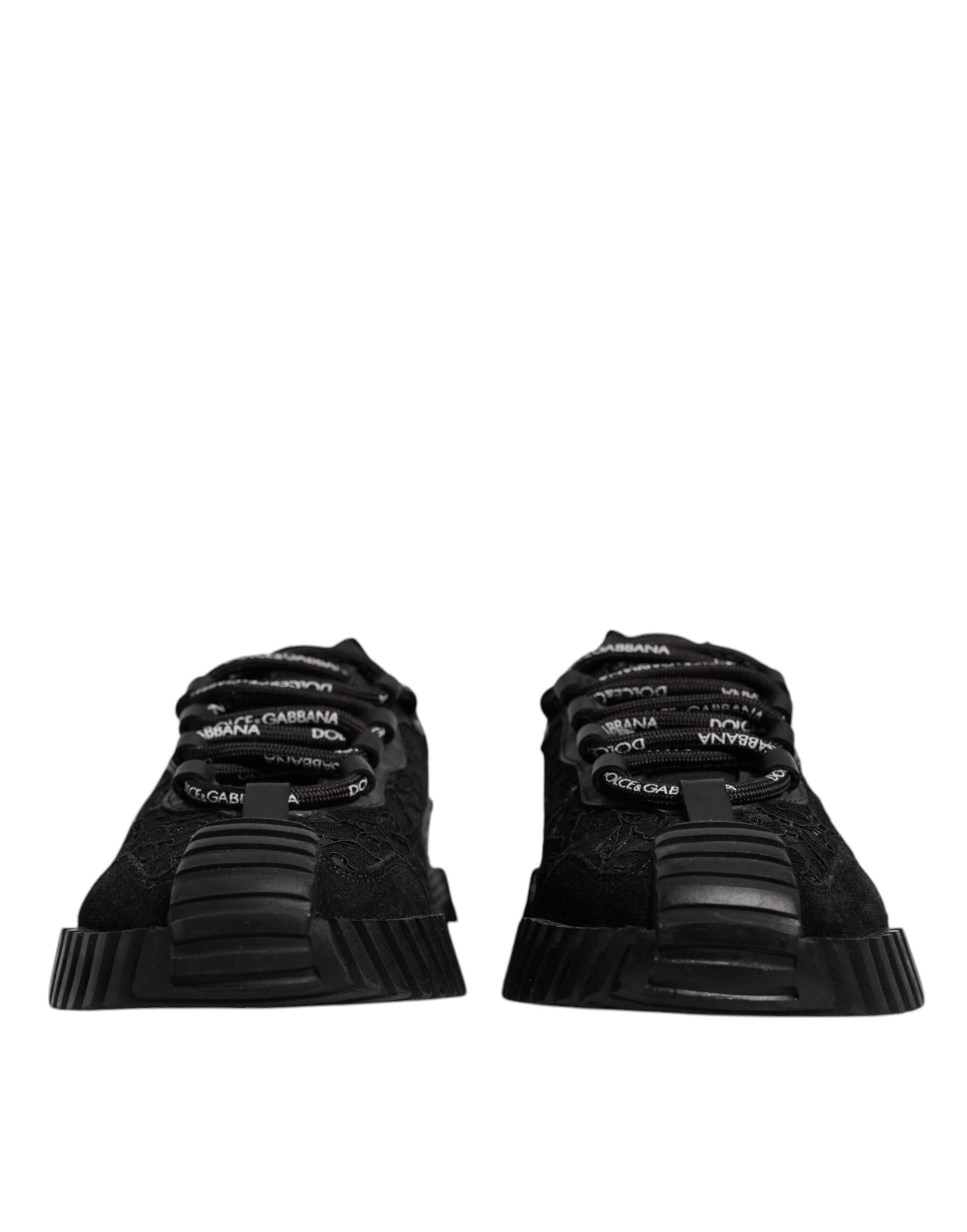 Dolce & Gabbana Black Nylon Low Top NS1 Sneakers Shoes