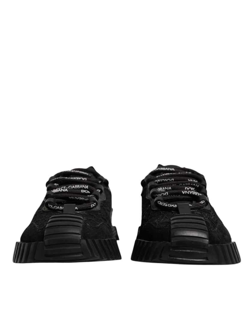 Dolce & Gabbana Black Nylon Low Top NS1 Sneakers Shoes