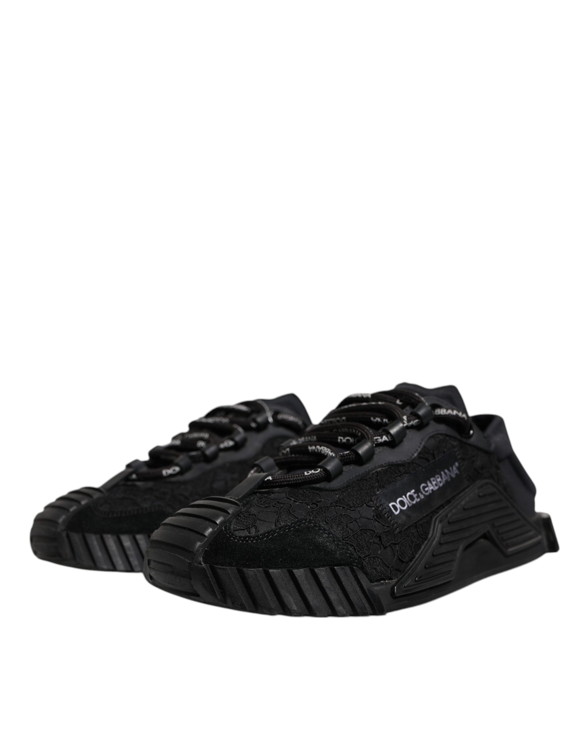 Dolce & Gabbana Black Nylon Low Top NS1 Sneakers Shoes