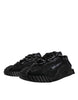 Dolce & Gabbana Black Nylon Low Top NS1 Sneakers Shoes