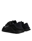 Dolce & Gabbana Black Nylon Low Top NS1 Sneakers Shoes