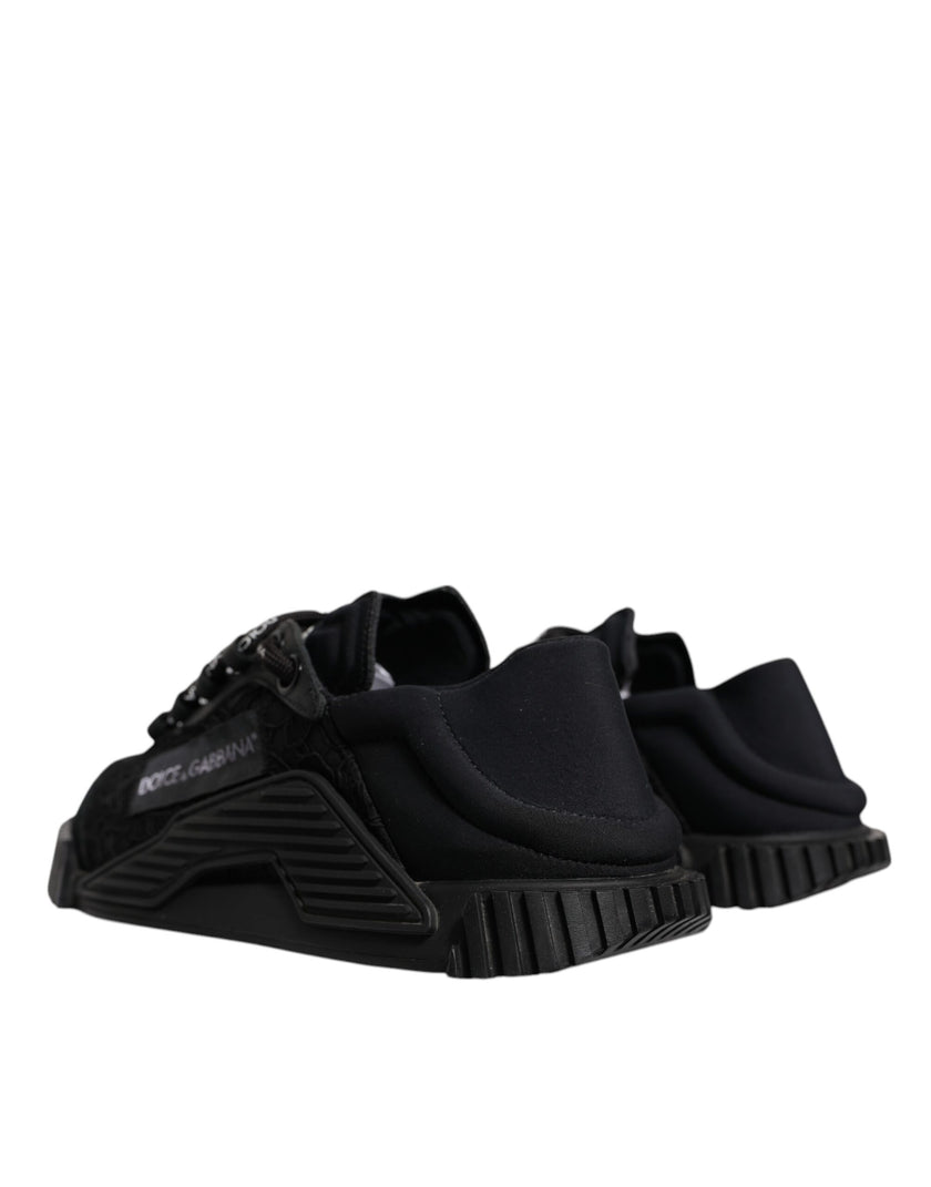 Dolce & Gabbana Black Nylon Low Top NS1 Sneakers Shoes