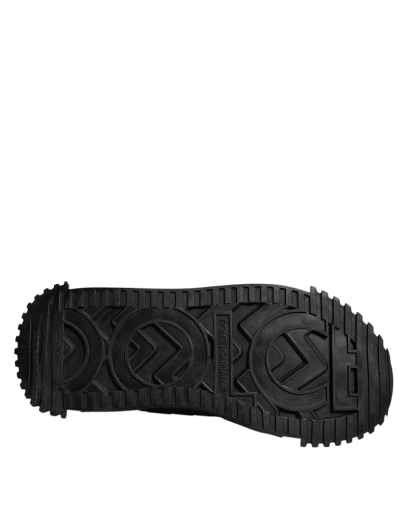 Dolce & Gabbana Black Nylon Low Top NS1 Sneakers Shoes