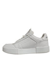 Dolce & Gabbana White Miami Leather Low Top Sneakers Shoes