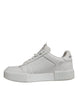 Dolce & Gabbana White Miami Leather Low Top Sneakers Shoes