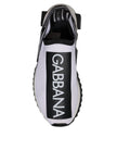 Dolce & Gabbana White Black Slip On Sorrento Sneakers Shoes