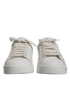Dolce & Gabbana White Blue Logo Portofino Sneakers Shoes