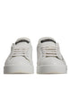 Dolce & Gabbana White Blue Logo Portofino Sneakers Shoes