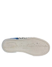 Dolce & Gabbana White Blue Logo Portofino Sneakers Shoes