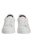 Dolce & Gabbana White Red Logo Portofino Sneakers Shoes