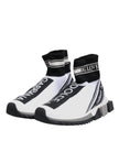 Dolce & Gabbana White Black Sorrento Socks Sneakers Shoes