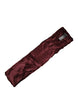 Dolce & Gabbana Black Red Stripe Fur Shawl Neck Wrap Scarf