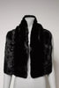 Dolce & Gabbana Black Fur Shawl Neck Wrap Cover Collar Scarf