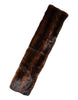 Dolce & Gabbana Black Brown Stripe Fur Shawl Wrap Scarf