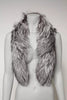 Dolce & Gabbana Gray Fox Fur Neck Wrap Warmer Winter Scarf