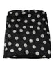 Dolce & Gabbana Black White Polka Dots Fringes Wrap Scarf