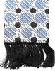 Dolce & Gabbana White Blue Polka Dotted Silk Skinny Scarf