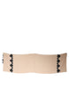 Dolce & Gabbana Beige Floral Lace Trim Silk Neck Wrap Scarf