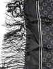 Dolce & Gabbana Black Circles Silk Fringes Shawl Wrap Scarf