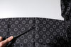 Dolce & Gabbana Black Circles Silk Fringes Shawl Wrap Scarf