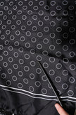 Dolce & Gabbana Black Circles Silk Fringes Shawl Wrap Scarf