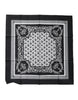 Dolce & Gabbana Black Logo Monogram Cotton Handkerchief Scarf