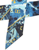 Dolce & Gabbana Blue Marble Print Silk Skinny Foulard Scarf