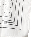 Dolce & Gabbana White Polka Dots Square Handkerchief Scarf