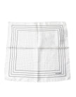 Dolce & Gabbana White Polka Dots Square Handkerchief Scarf